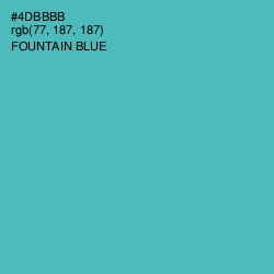 #4DBBBB - Fountain Blue Color Image